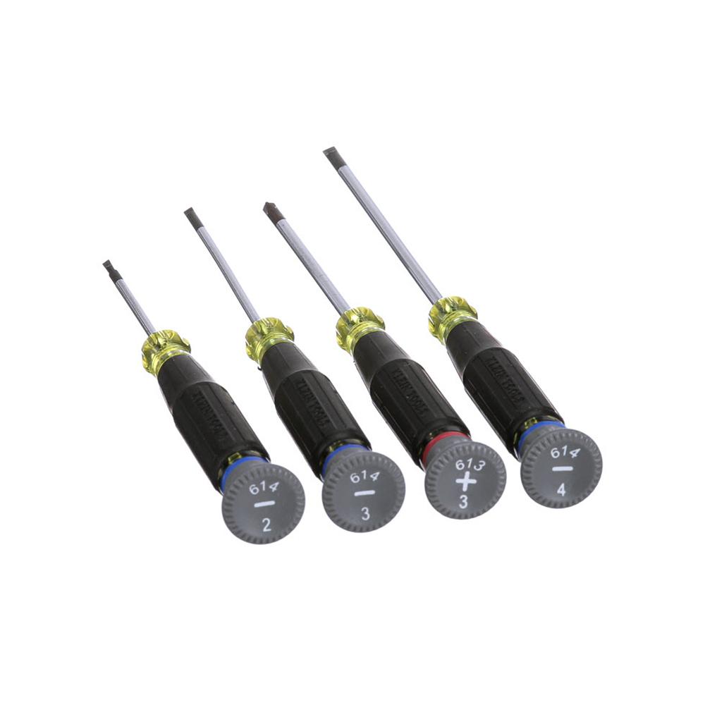 Klein Tools 85613 Screwdriver Set, Electronics Slotted And Phillips, 4-Piece