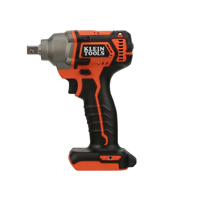 Klein Tools BAT20CW1 Battery-Operated Compact Impact Wrench, 1/2-Inch Detent Pin, Full Kit