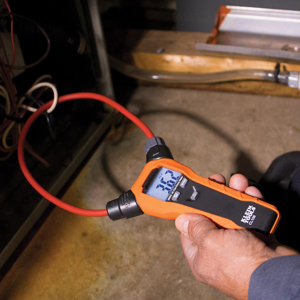 Klein Tools CL150 Clamp Meter, Digital Ac Electrical Tester With 18-Inch Flexible Clamp