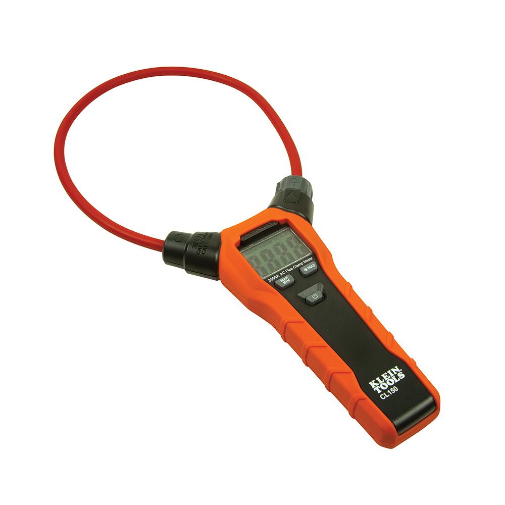 Klein Tools CL150 Clamp Meter, Digital Ac Electrical Tester With 18-Inch Flexible Clamp