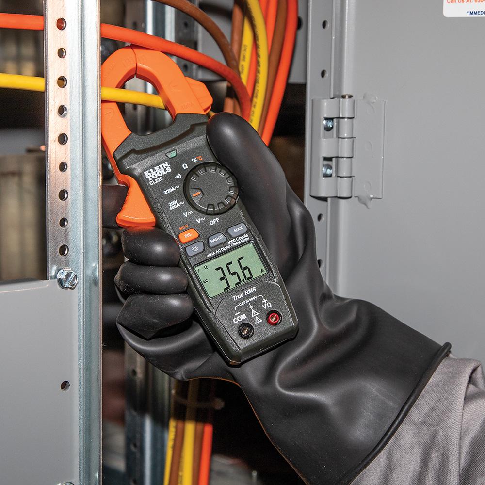 Klein Tools CL220 Digital Clamp Meter, Ac Auto-Ranging 400 Amp With Temp