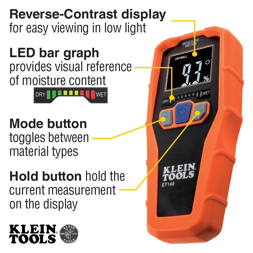 Klein Tools ET140 Klein Tools Pinless Moisture Meter