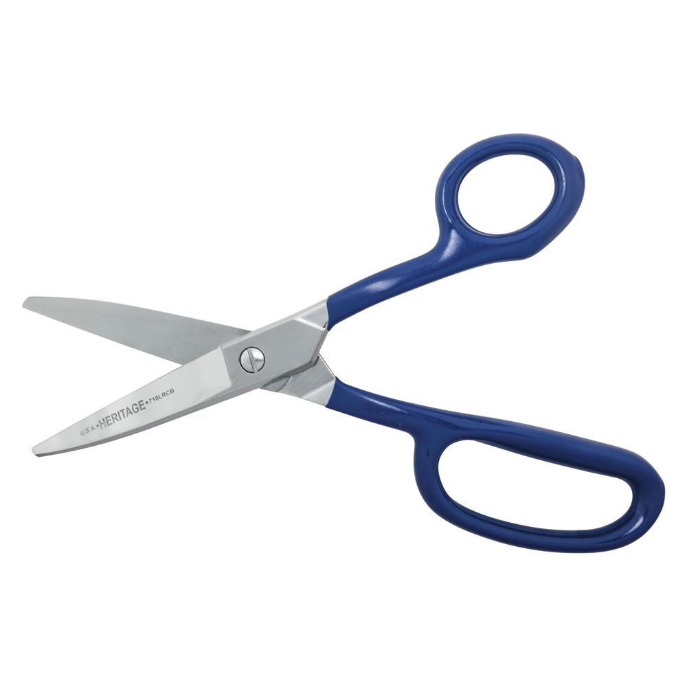 Klein Tools G718LRCB Hd Carpet Shear W/Ring, Curved, Blunt, 9-Inch