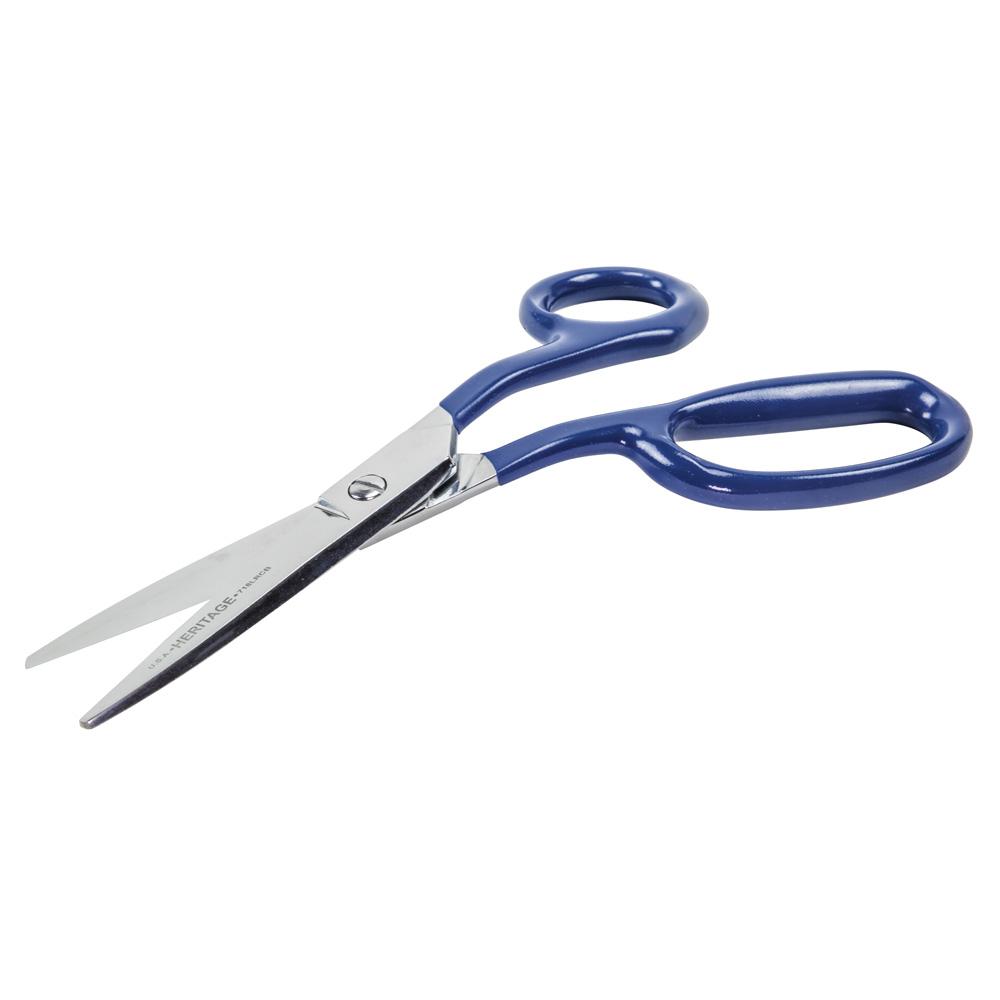 Klein Tools G718LRCB Hd Carpet Shear W/Ring, Curved, Blunt, 9-Inch
