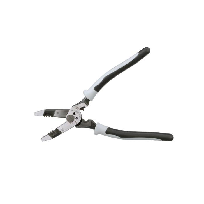 Klein Tools J2159CRTP Hybrid Pliers With Crimper, Fish Tape Puller And Wire Stripper