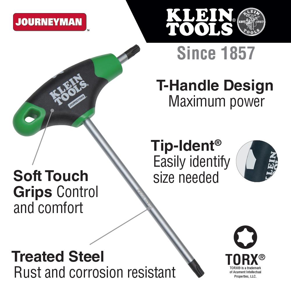 Klein Tools JTH6T15 T15 Torx Journeyman T-Handle 6" (6 Ea)