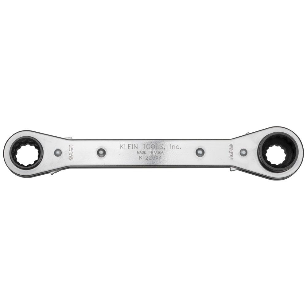 Klein Tools KT223X4 Lineman'S Ratcheting 4-In-1 Box Wrench