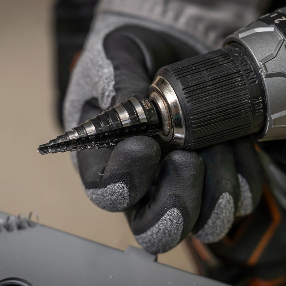 Klein Tools KTSB14 Step Drill Bit #14 Double-Fluted, 3/16 To 7/8-Inch