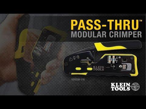 Klein Tools VDV826-763 Pass-Thru Modular Data Plugs, Rj45-Cat6, 200-Pack