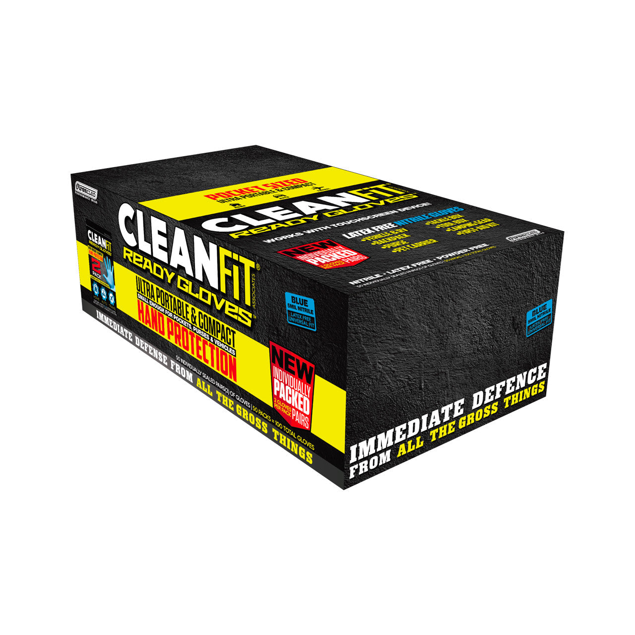 Ironclad M02028 L - (BLUE ) 5 MIL MEDICAL GRADE CLEAN-FIT DISPOSABLE NITRILE GLOVES-POWDER-FREE (2PC PACK)