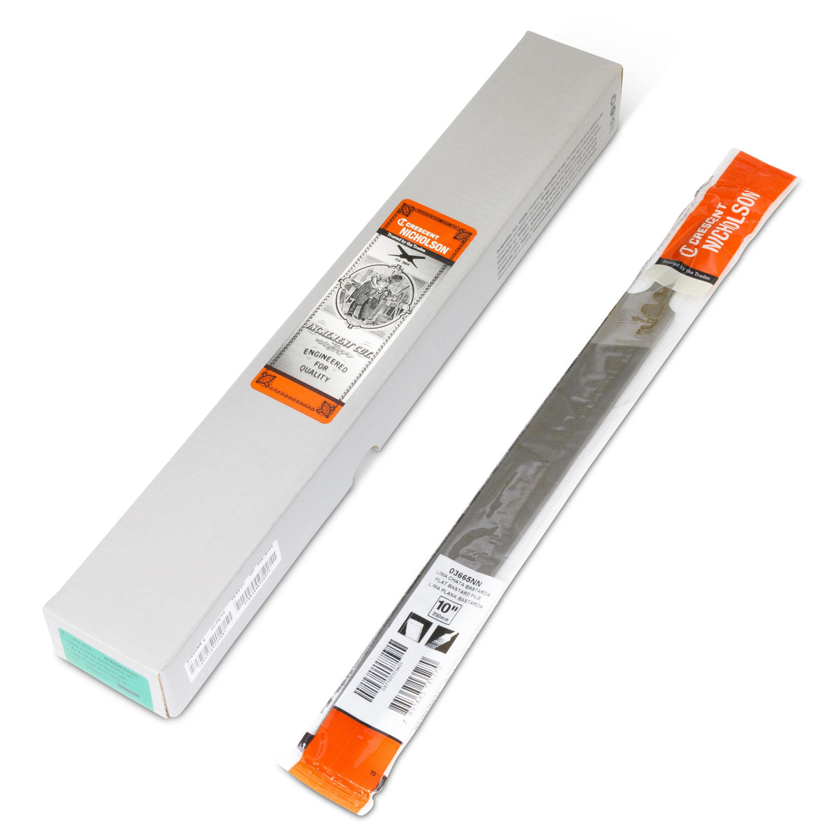 Nicholson 03665NN 10" Flat Double Cut Bastard File - Boxed