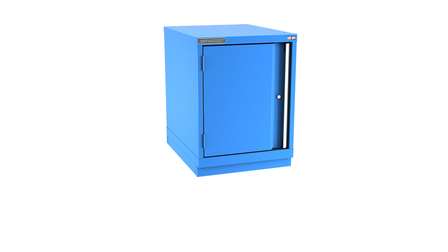 Champion Tool Storage NW1200-FDIL-FTB-BB 1-Door Standard Depth Modular Cabinet NW1200 | 22-3/16"W x 29-7/8"H x 28-1/2"D, Bright Blue