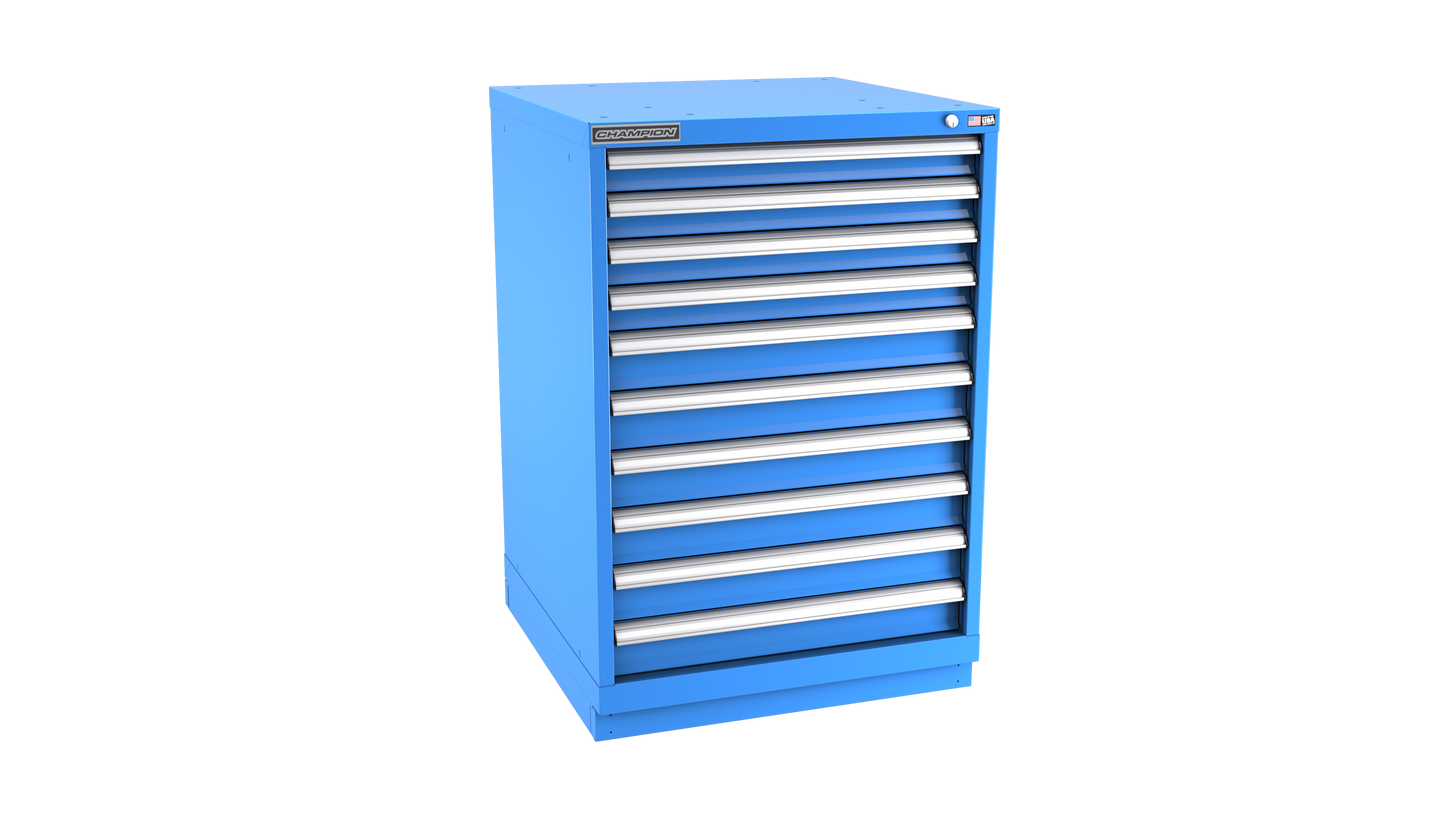 Champion Tool Storage SW1800-100-1-ILC-FTB-LG 10-Drawer Standard Depth Modular Cabinet SW1001 | 28-1/4"W x 41-3/4"H x 28-1/2"D, Light Gray