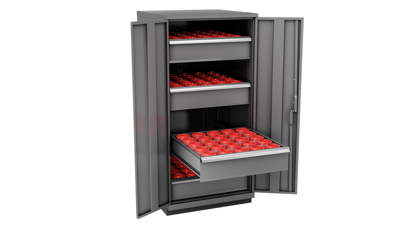 Champion Tool Storage SW270050-FTB-DG 2-Door Standard Depth CNC Cabinet SW270050 | 28-1/4"W x 59-1/2"H x 28-1/2"D, Dark Gray