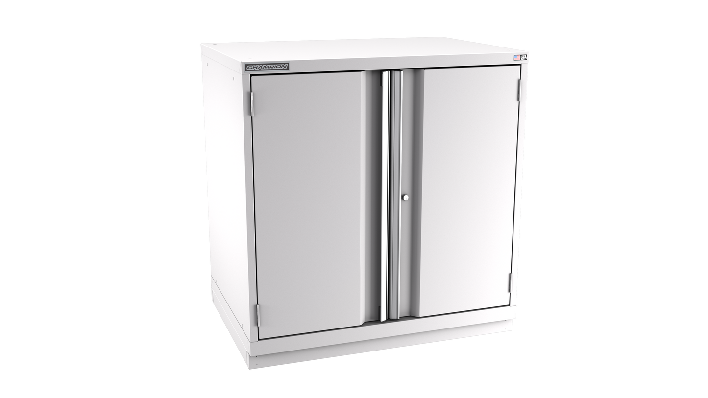 Champion Tool Storage SWPS1800-2FDIL-FTB-LG 2-Door Shallow Depth Modular Cabinet SWPS1800 | 40-1/4"W x 41-3/4"H x 22-1/2"D, Light Gray