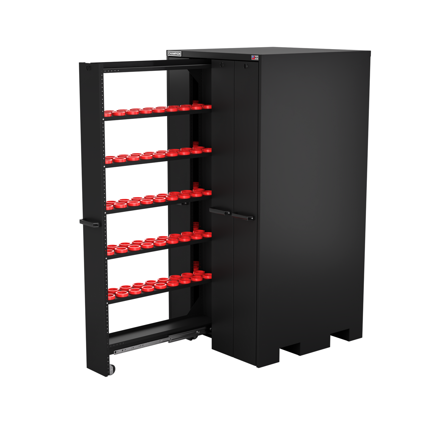 Champion Tool Storage VSCH63-BK 4-Drawer Standard Depth Vertical Storage Cabinet VSCH63 | 40"W x 84"H x 41"D, Satin Black