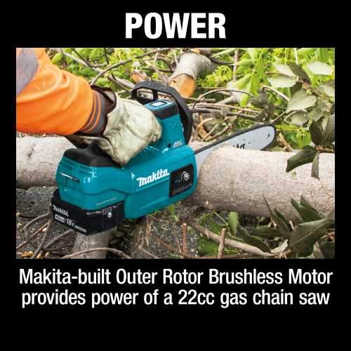 Makita XCU10SM1 18V LXT® Lithium‑Ion Brushless Cordless 12" Top Handle Chain Saw Kit (4.0 Ah)