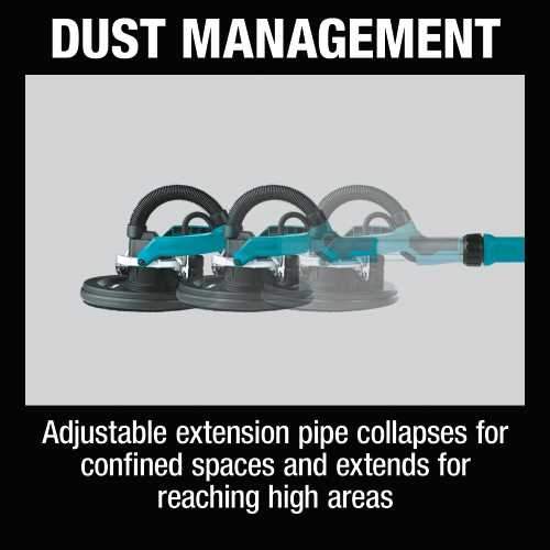 Makita XLS01ZX1 18V LXT® Lithium‑Ion Brushless Cordless 9" Drywall Sander, AWS® Capable, Tool Only