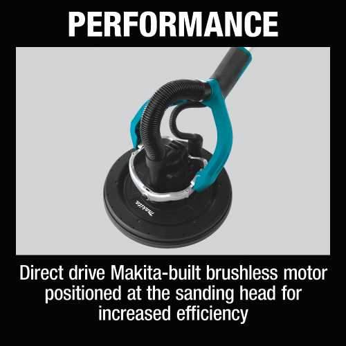 Makita XLS01ZX1 18V LXT® Lithium‑Ion Brushless Cordless 9" Drywall Sander, AWS® Capable, Tool Only
