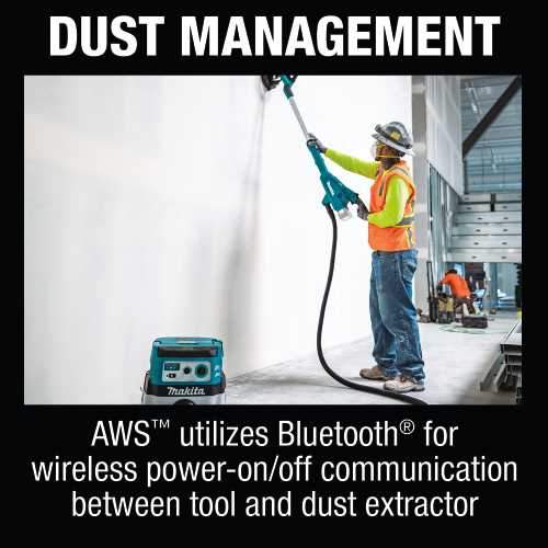 Makita XLS01ZX1 18V LXT® Lithium‑Ion Brushless Cordless 9" Drywall Sander, AWS® Capable, Tool Only