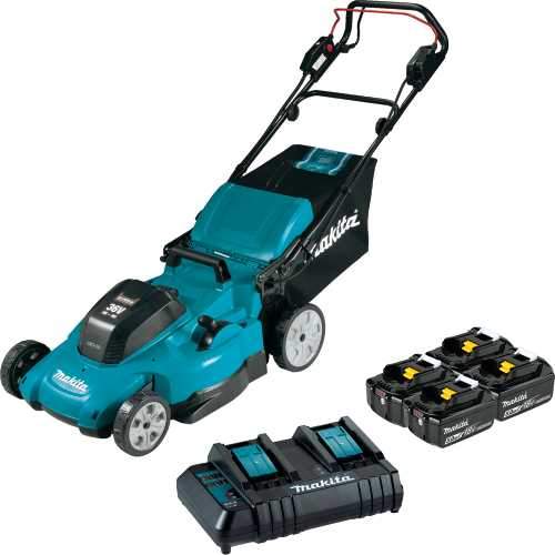 Makita XML11CT1 36V (18V X2) LXT® 21" Self‑Propelled Lawn Mower Kit with 4 Batteries (5.0Ah)