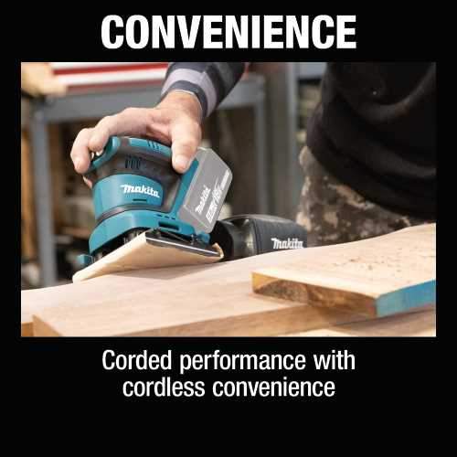 Makita XOB02Z 18V LXT® Lithium‑Ion Cordless 1/4 Sheet Finishing Sander, Tool Only