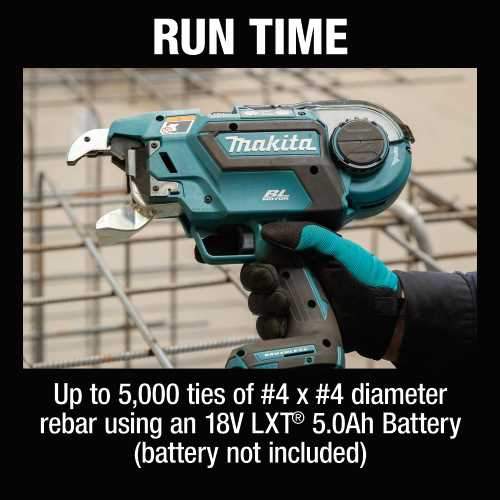 Makita XRT02ZK 18V LXT® Lithium‑Ion Brushless Cordless Deep Capacity Rebar Tying Tool, Tool Only