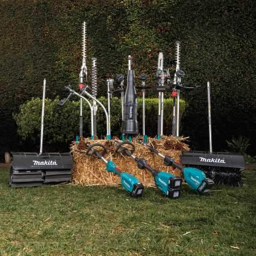 Makita XUX02SM1X3 18V LXT® Lithium‑Ion Brushless Cordless Couple Shaft Power Head Kit w/ 13" String Trimmer & Blower Attachments (4.0Ah)