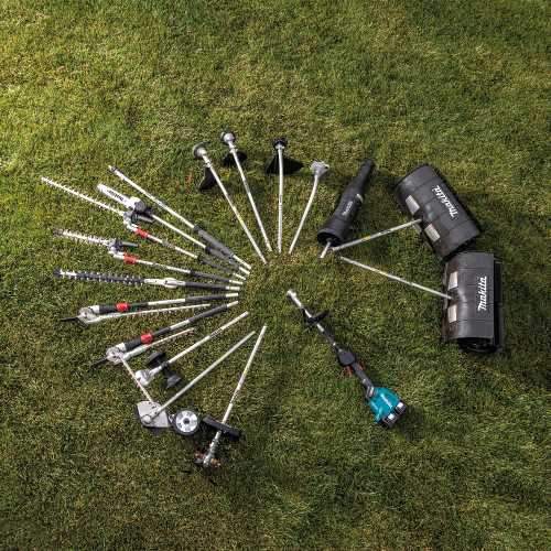 Makita XUX02SM1X3 18V LXT® Lithium‑Ion Brushless Cordless Couple Shaft Power Head Kit w/ 13" String Trimmer & Blower Attachments (4.0Ah)