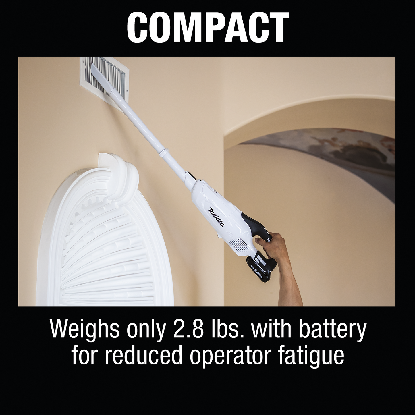 Makita XLC05R1WX4 18V LXT® Lithium‑ion Compact Brushless Cordless 3‑Speed Vacuum Kit, w/ Push Button and Dust Bag (2.0Ah)