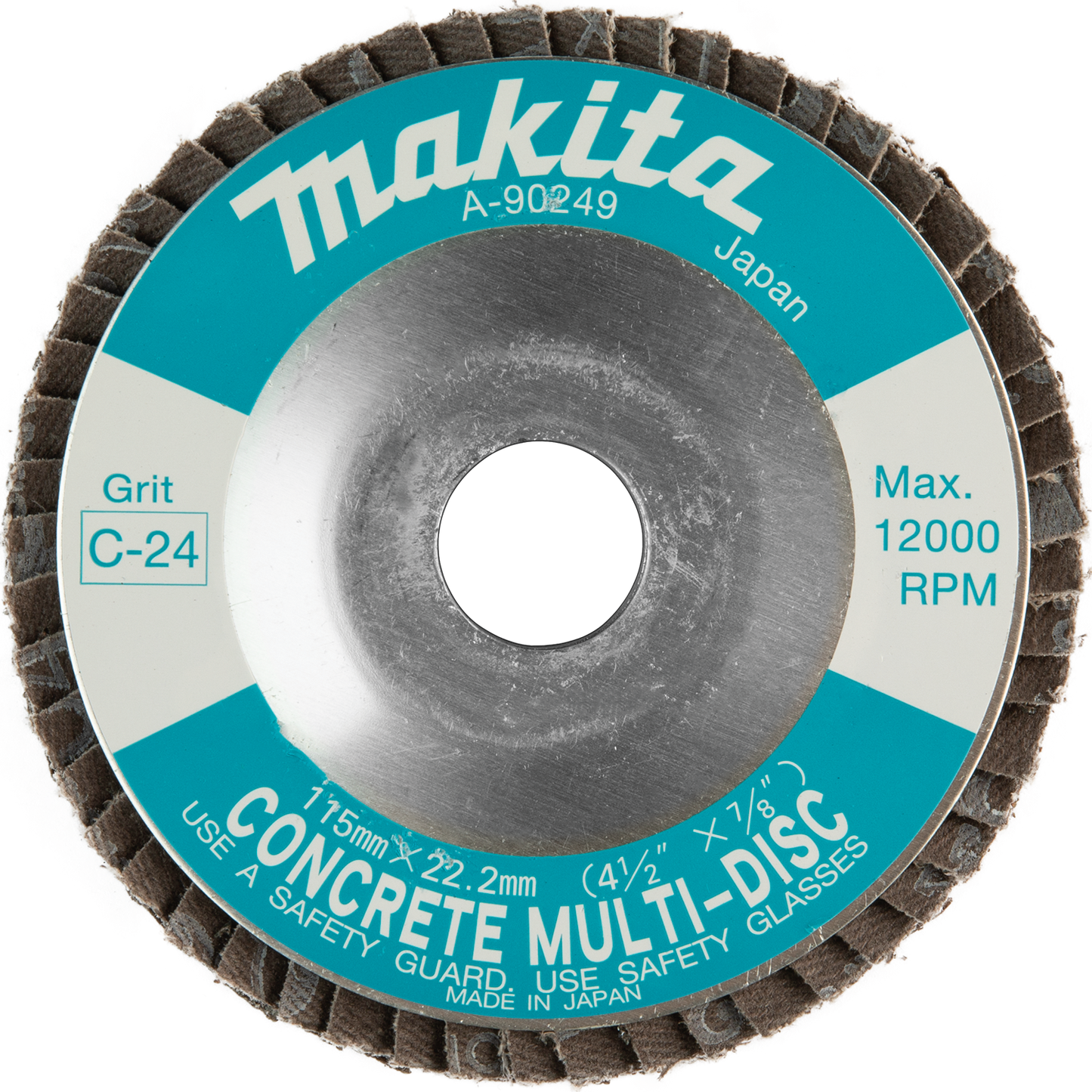 Makita A-90249 4‑1/2" x 7/8" Multi‑Disc, 24 Grit, Masonry, Flat Type 27