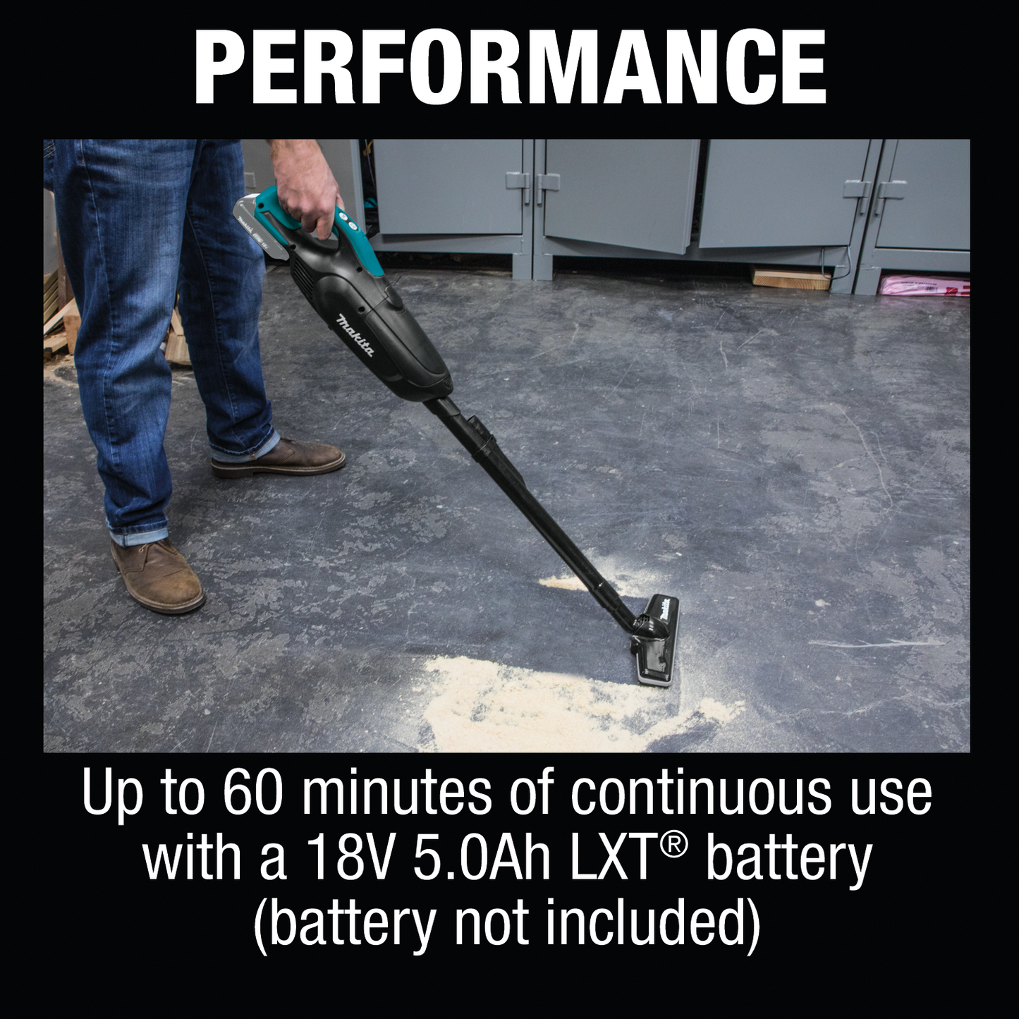 Makita XLC01ZB 18V LXT® Lithium‑ion Cordless Vacuum, Tool Only