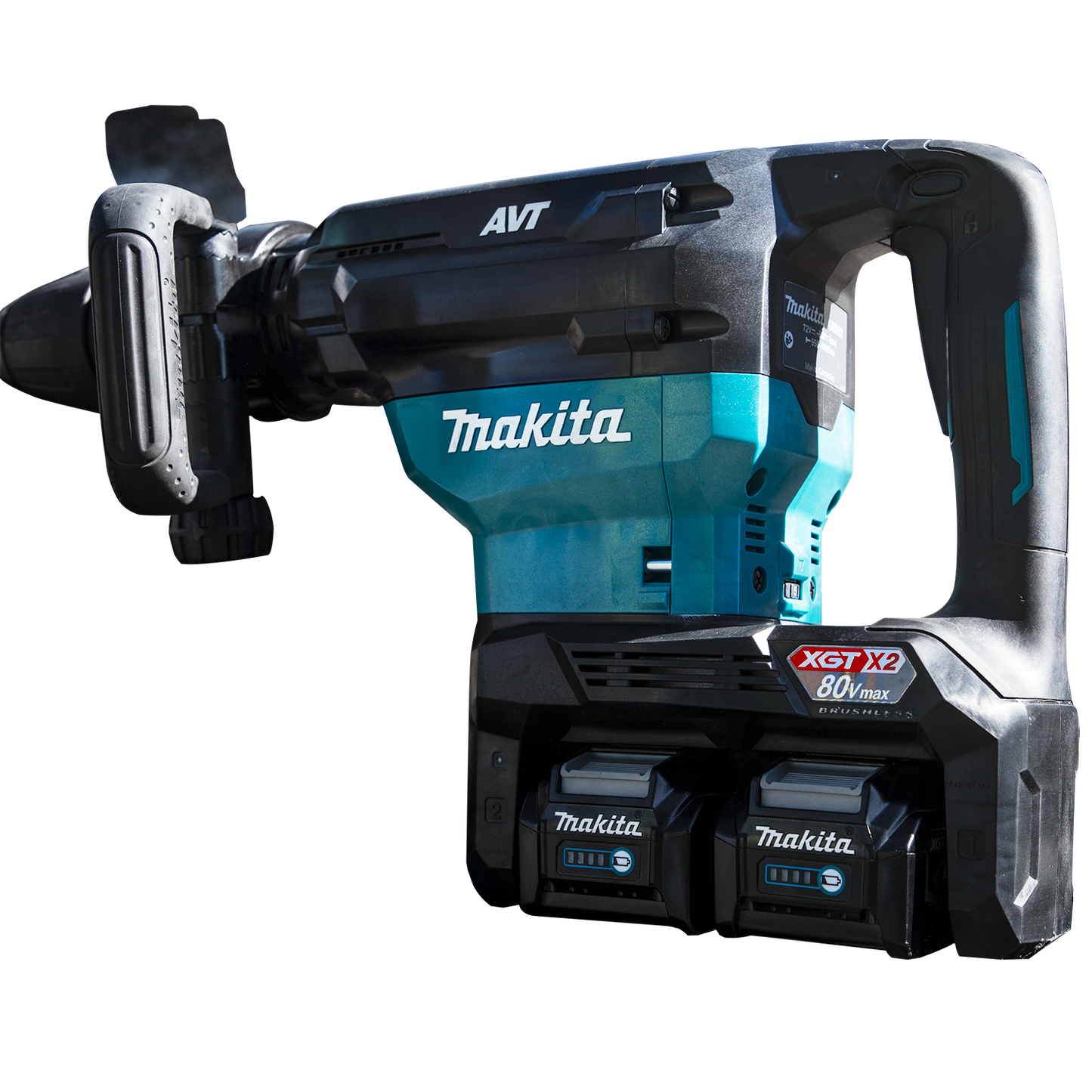 Makita GMH02PM 80V max (40V max X2) XGT® Brushless 28 lb. SDS‑MAX AVT® Demolition Hammer Kit, AWS® Capable (4.0Ah)