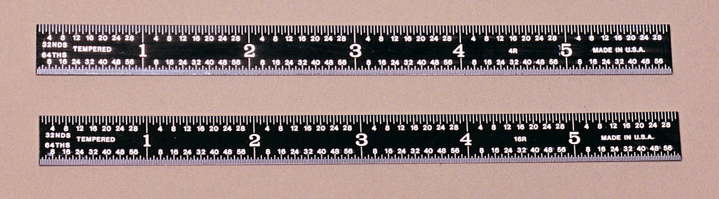 PEC Tools 161-006EZ 6³ 16R Flexible Black Chrome Rule