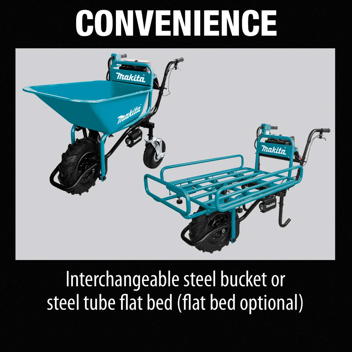 Makita XUC01PTX1 18V X2 LXT® Brushless Cordless Power‑Assisted Wheelbarrow Kit (5.0Ah)