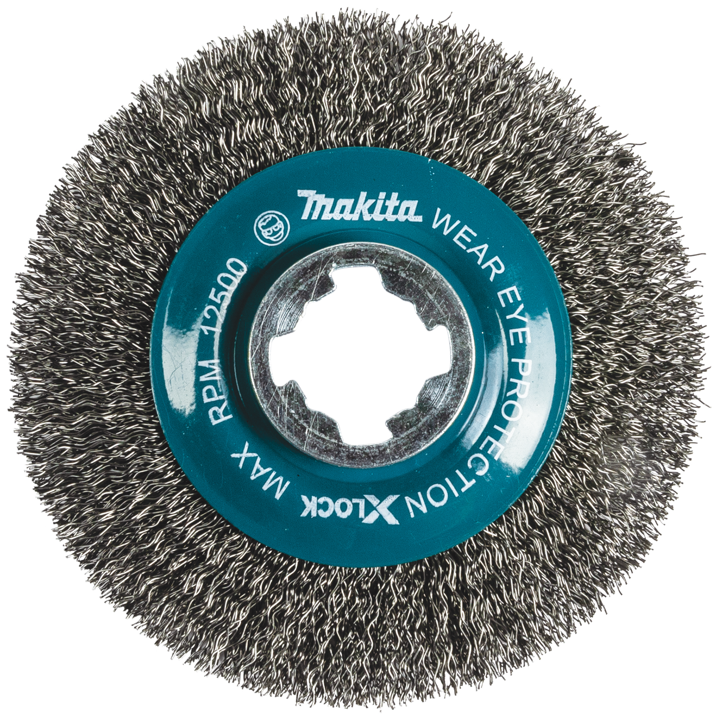Makita D-72665 X‑LOCK 4‑1/2" Carbon Steel Crimped Wire Wheel Brush