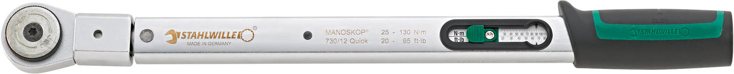 Stahlwille 96504012 730R/12 QUICK Torque Wrench Manoskop®