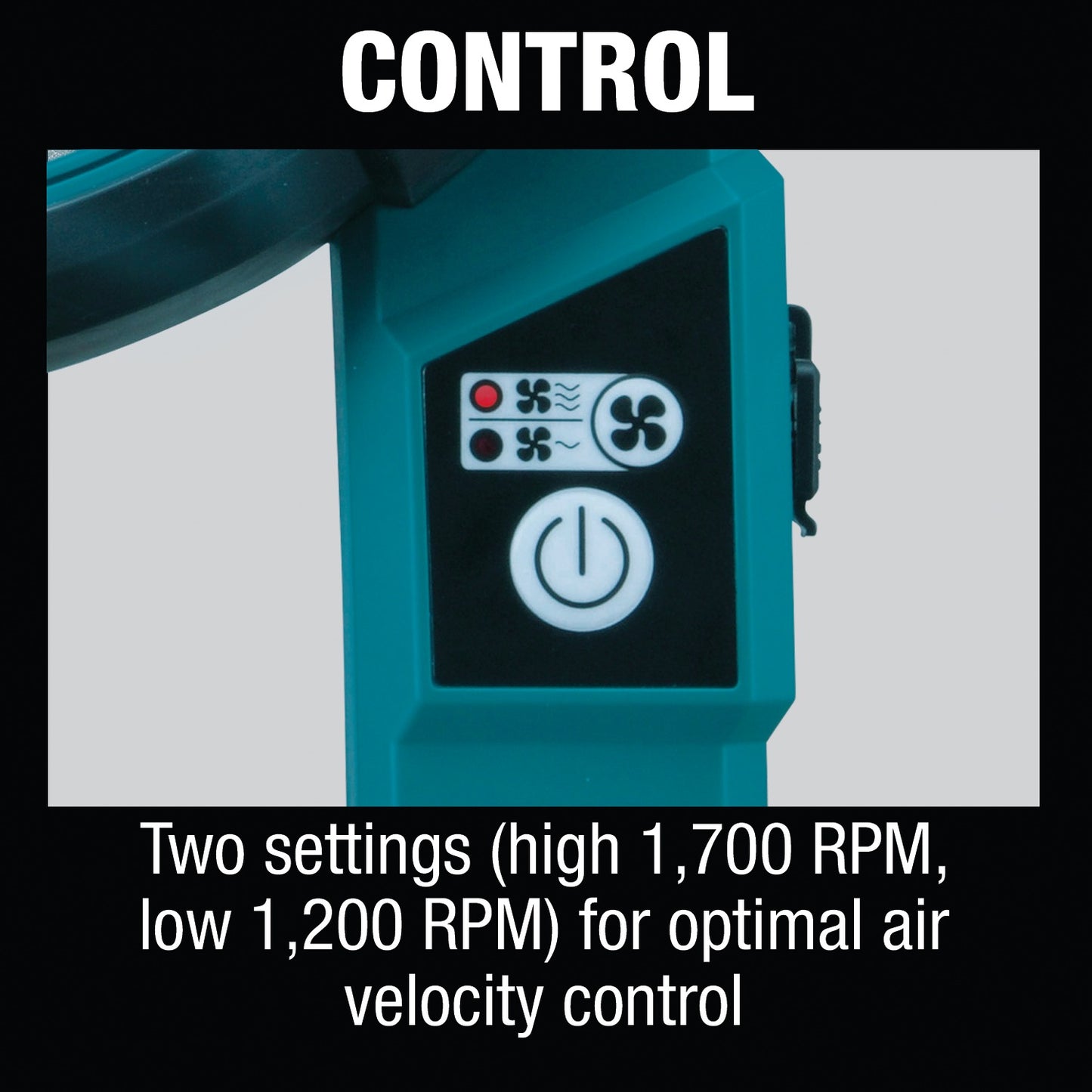Makita DCF201Z 18V LXT® Lithium‑Ion Cordless/Corded 9" Fan, Tool Only