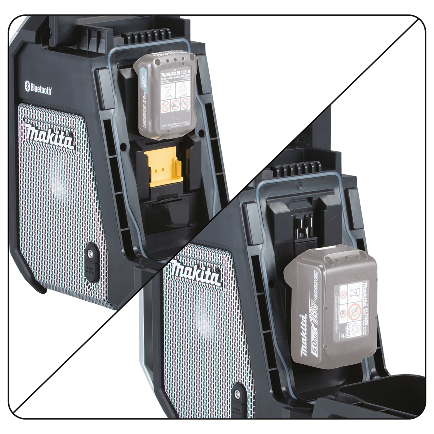 Makita XRM09B 18V LXT® / 12V max CXT® Lithium‑Ion Cordless/Corded Bluetooth® Job Site Radio, Tool Only