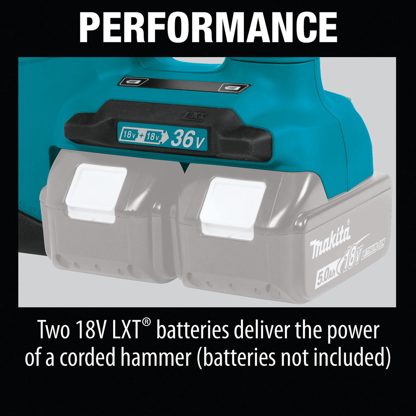 Makita XRH05Z 36V (18V X2) LXT® 1" SDS‑PLUS Rotary Hammer, Tool Only