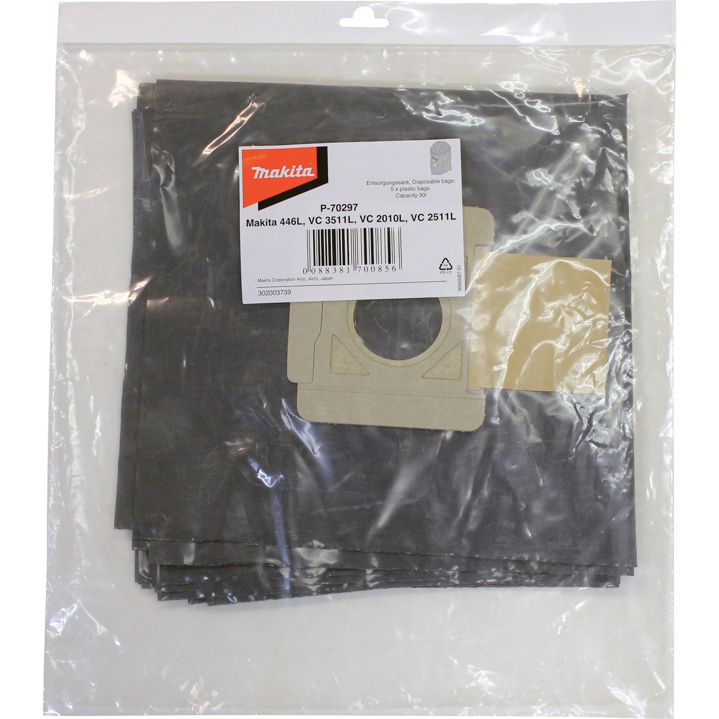 Makita P-70297 Plastic Disposable Bag, 5/pk