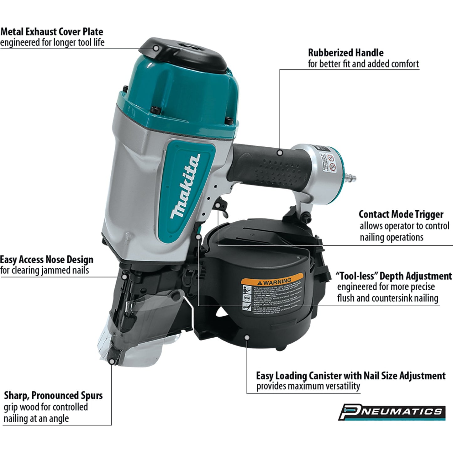 Makita AN902 3‑1/2" Framing Coil Nailer