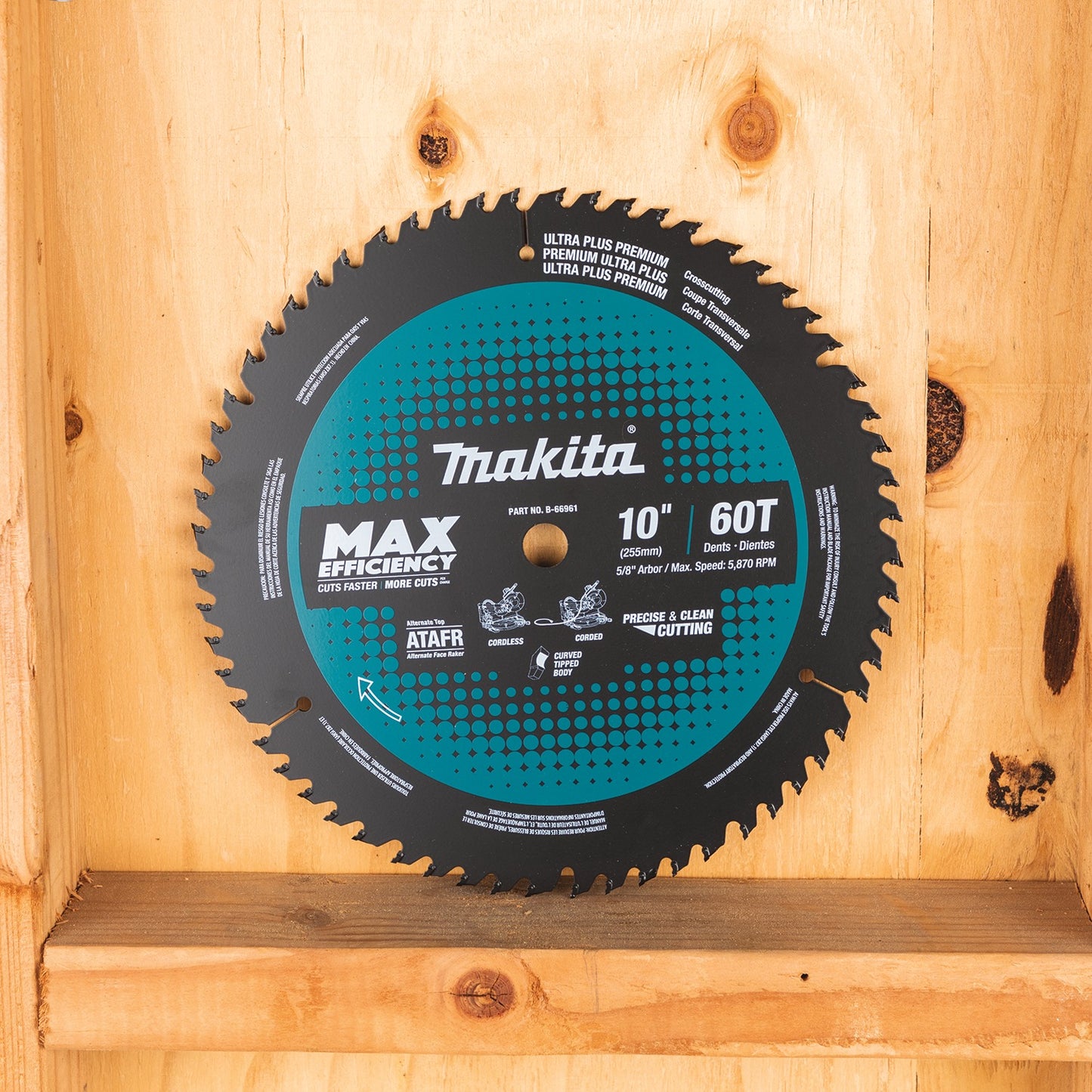 Makita B-66983 12" 60T Carbide‑Tipped Max Efficiency Miter Saw Blade