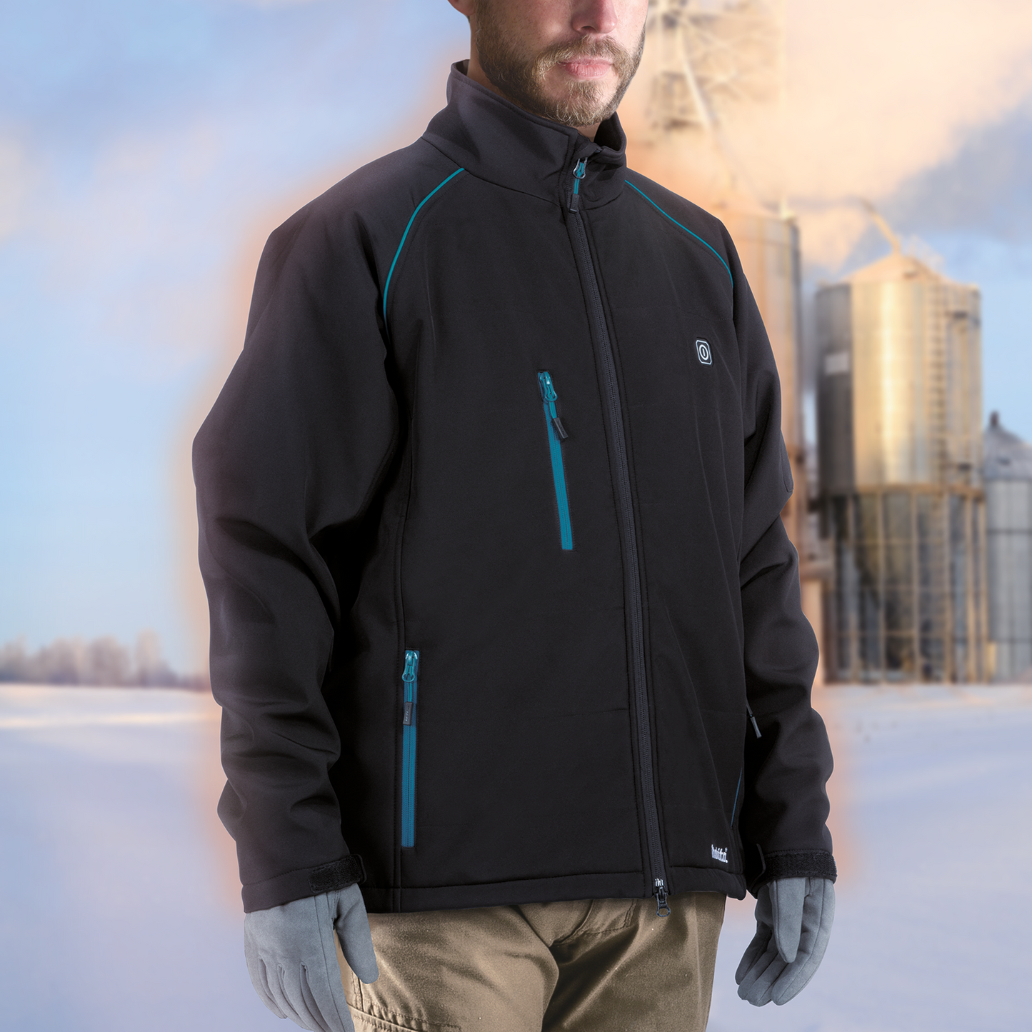 Makita DCJ205ZS 18V LXT® Lithium‑Ion Cordless Heated Jacket, Jacket Only (Black, S)