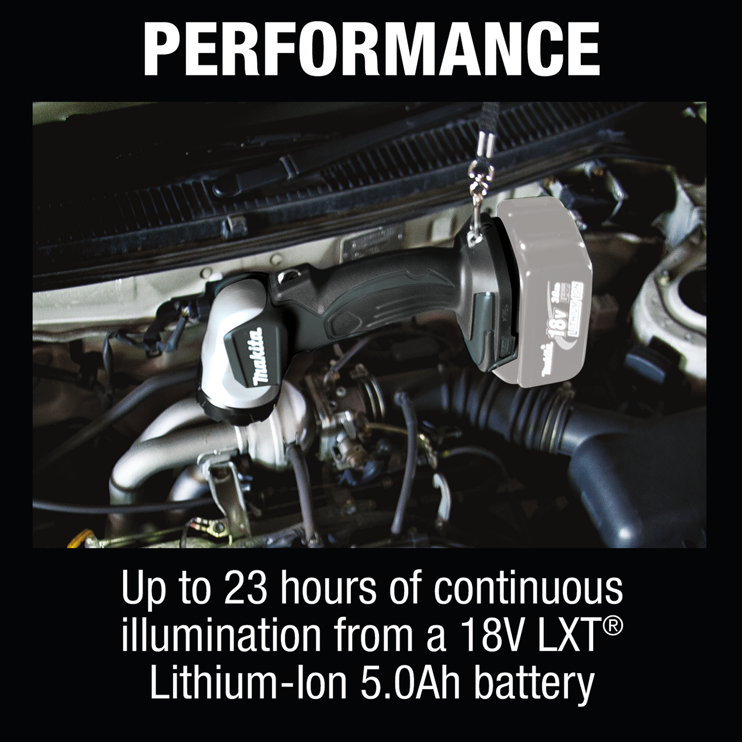Makita DML802B 18V LXT® Lithium‑Ion Cordless L.E.D. Flashlight, Flashlight Only