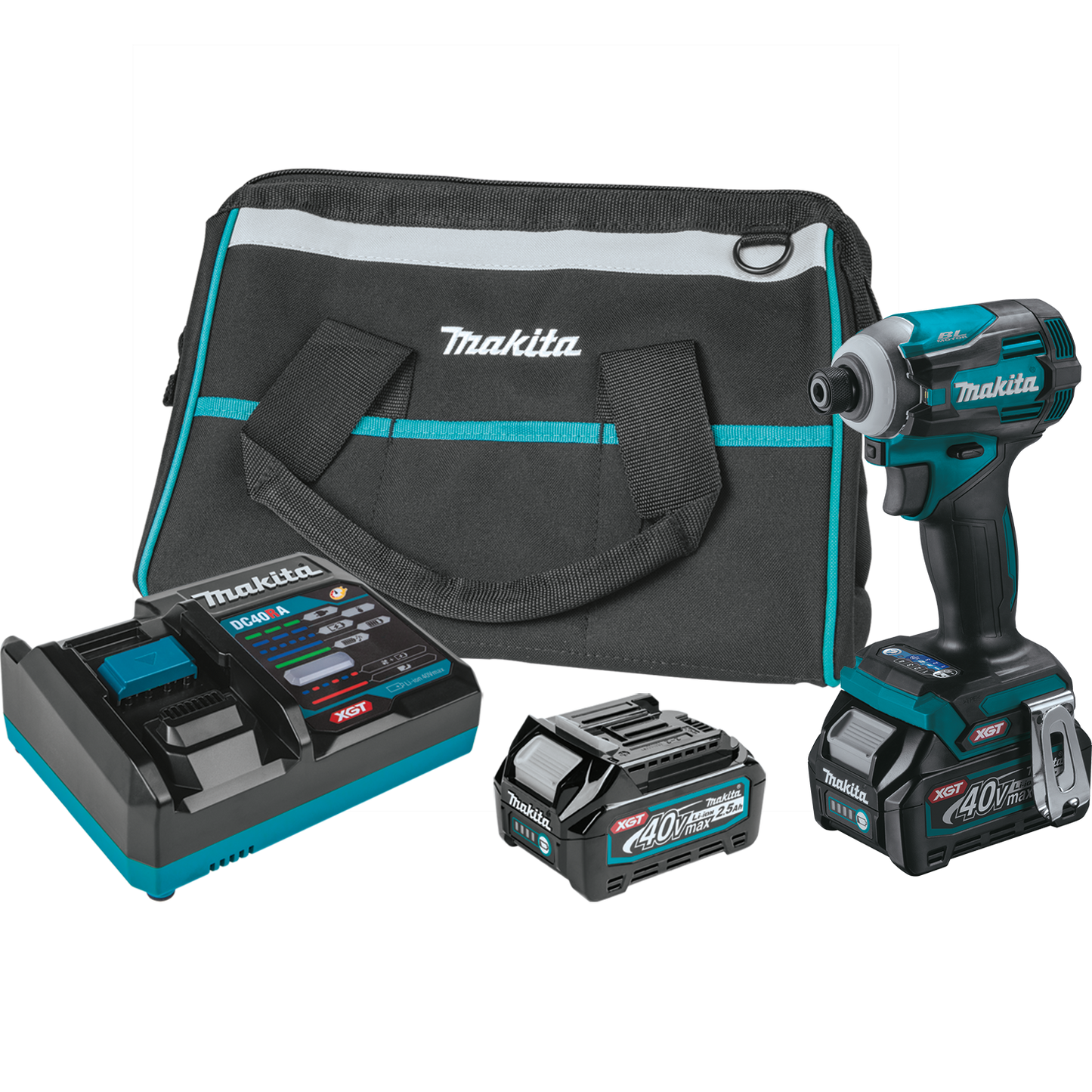 Makita GDT01D 40V max XGT® Brushless Cordless 4‑Speed Impact Driver Kit (2.5Ah)