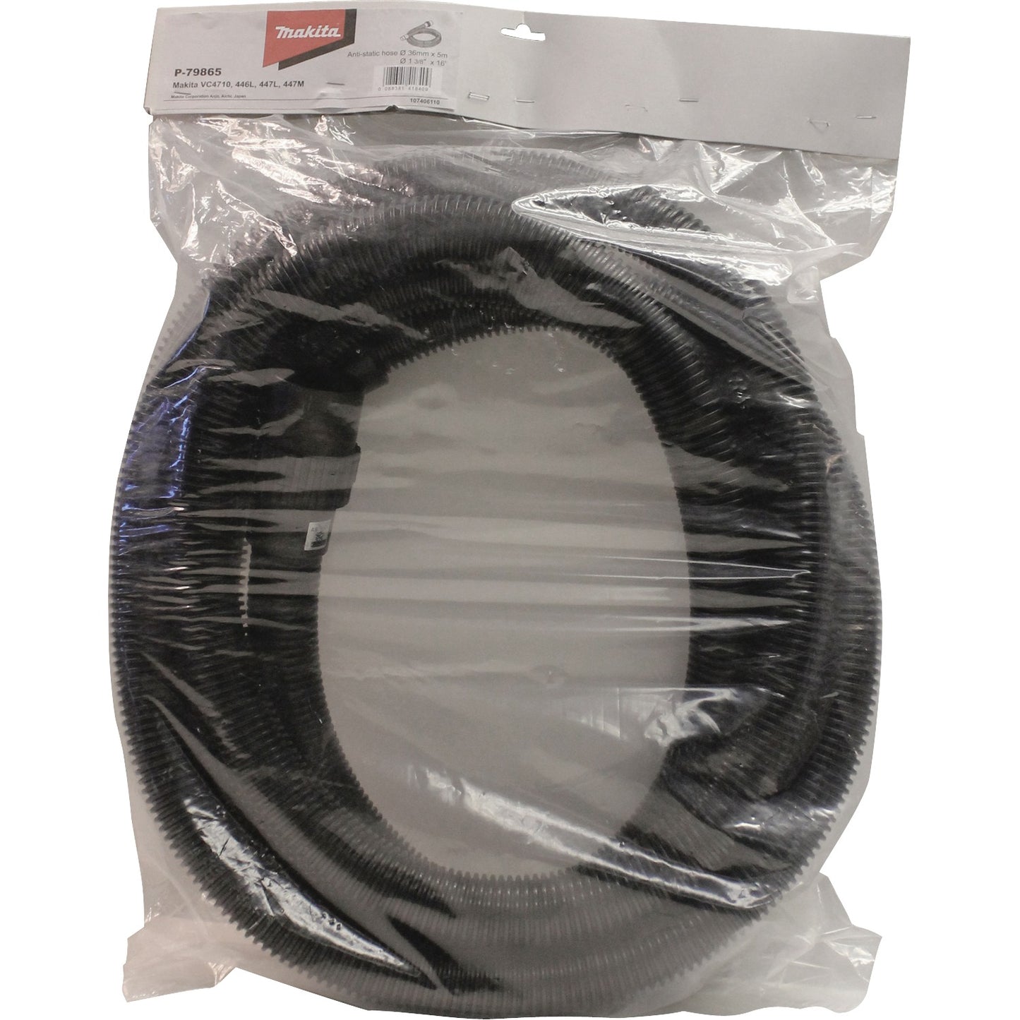 Makita P-79865 Anti‑Static Hose, 1‑3/8" x 16'