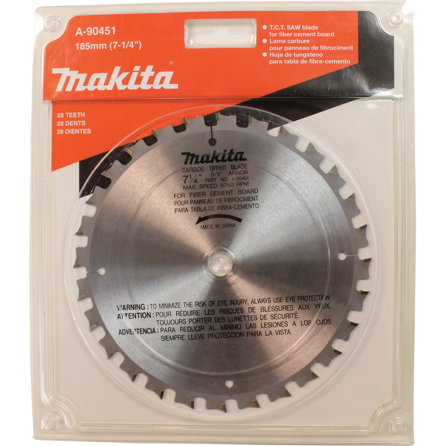 Makita A-90451 7‑1/4" 28T Carbide‑Tipped, Fiber Cement Blade