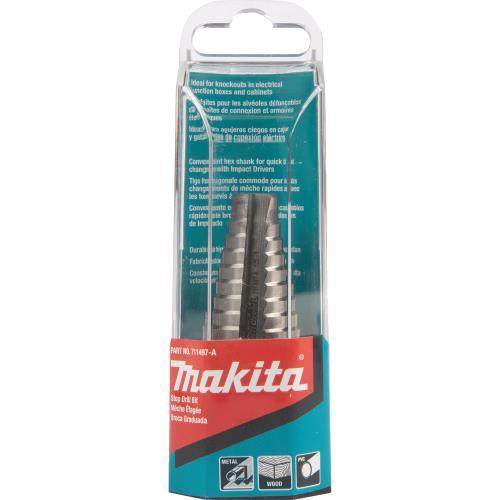 Makita 711497-A 1/2" ‑ 1" H.S.S. Step Drill Bit, 1/4" Hex Shank