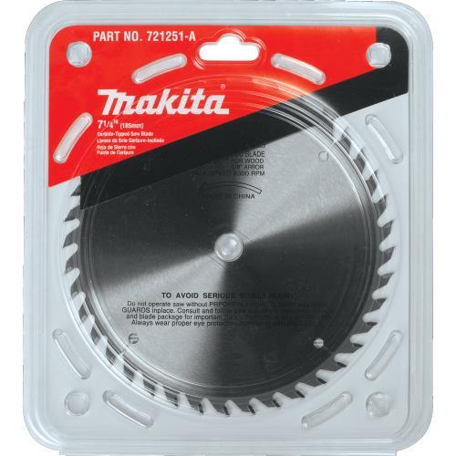 Makita 721251-A 7‑1/4" 40T Carbide‑Tipped Circular Saw Blade, Fine Crosscutting